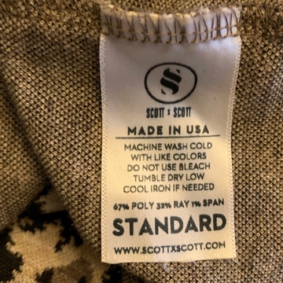 Scott x Scott Leopard Print Duster Long Line Cardigan Beige and Black w/Pockets - Picture 5 of 10